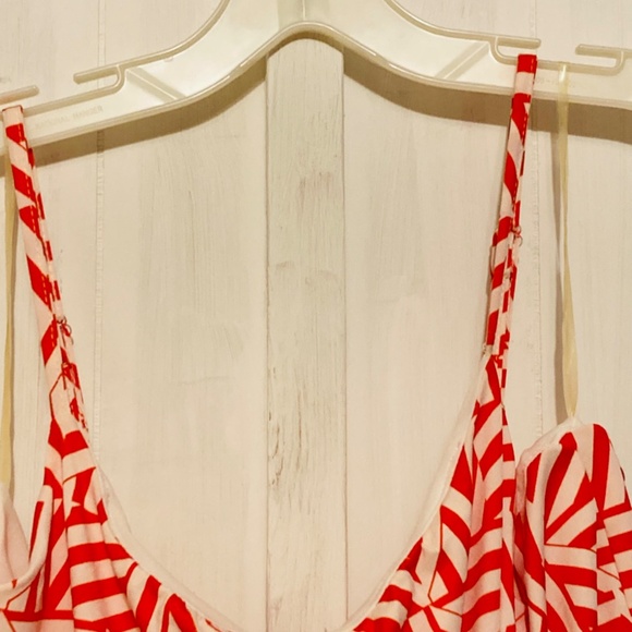 Magic sz L Jumpsuit in coral/white print NWT - Picture 4 of 8